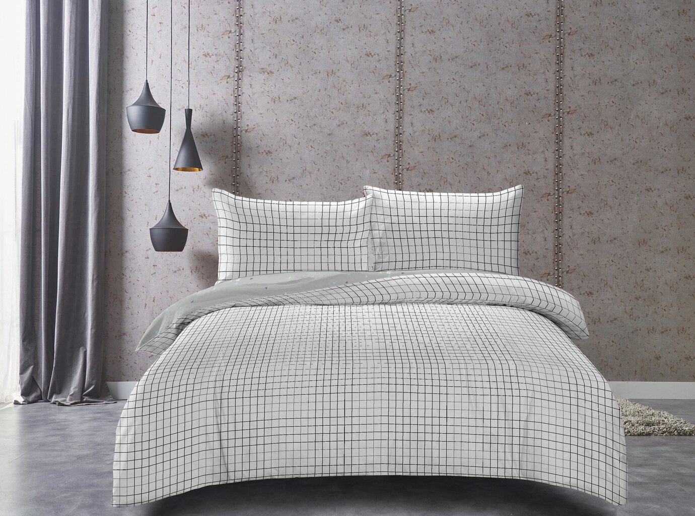 DecoKing patalynės komplektas Ducato Collection Modest, 200x200, 3 dalių kaina ir informacija | Patalynės komplektai | pigu.lt