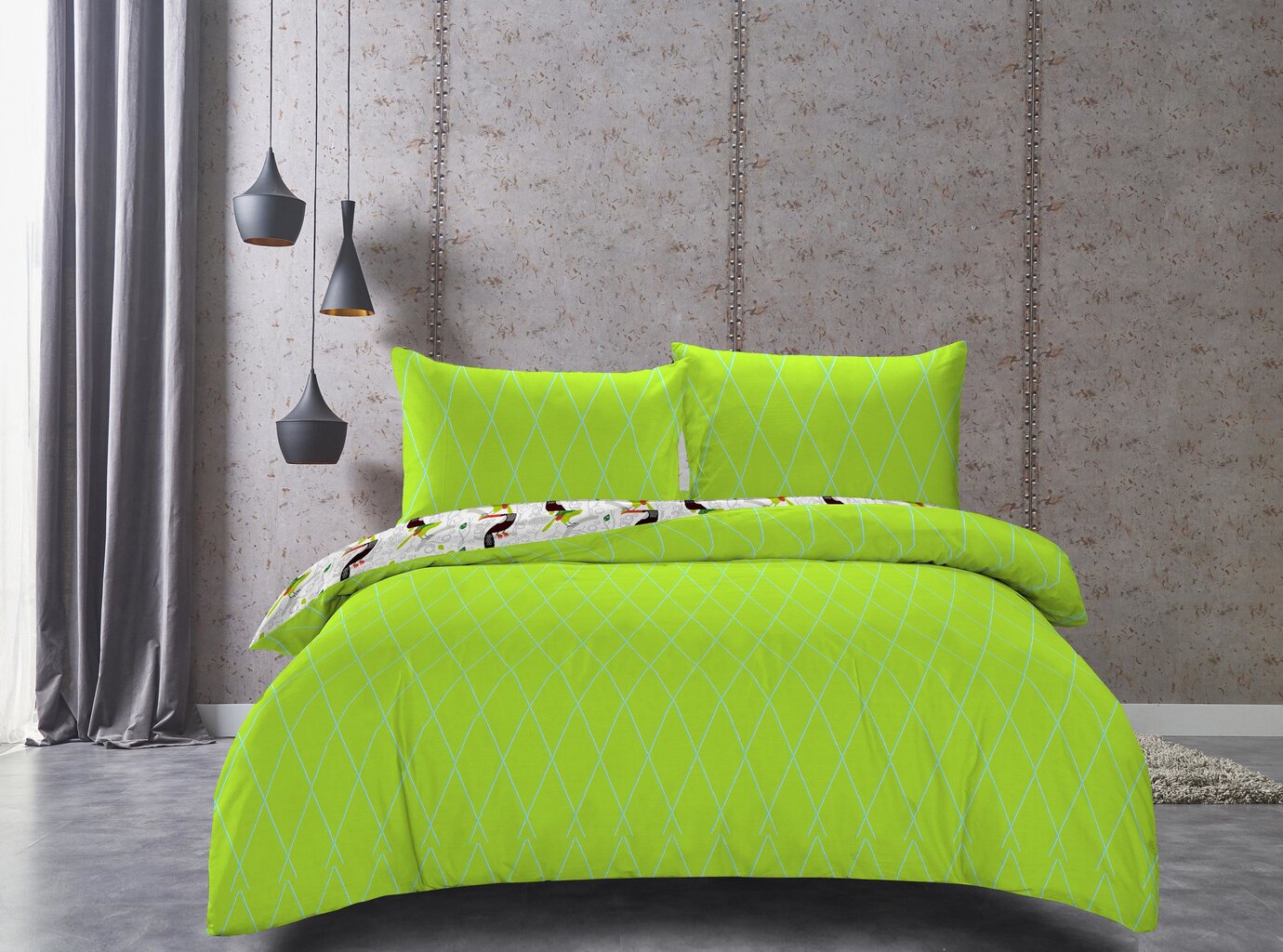 DecoKing patalynės komplektas Ducato Collection Toucan, 220x240, 3 dalių цена и информация | Patalynės komplektai | pigu.lt