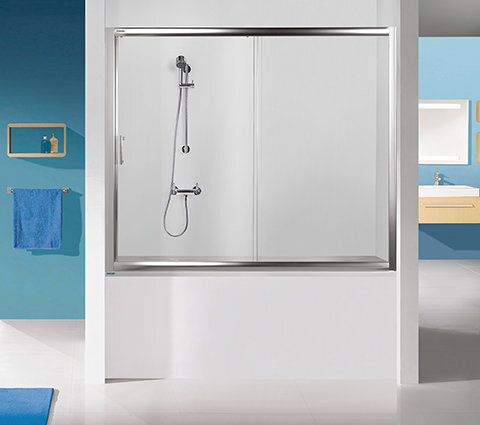 Vonios sienelė Sanplast TX D2-W/TX5b 120s, profilis manhatan, dekoruotas stiklas cora kaina ir informacija | Priedai vonioms, dušo kabinoms | pigu.lt