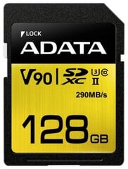 Карта памяти ADATA Premier One SDXC UHS-II U3, класс 10, 128 ГБ цена и информация | Карты памяти для телефонов | pigu.lt