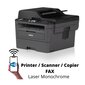 Brother MFC-L2710DW Wi-Fi MFP Printer / Scanner / Copier / Fax laser monochrome цена и информация | Spausdintuvai | pigu.lt