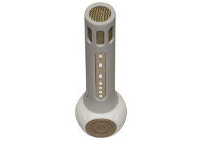 Karaoke mikrofonas Denver KMS-10, balta-pilka kaina ir informacija | Mikrofonai | pigu.lt