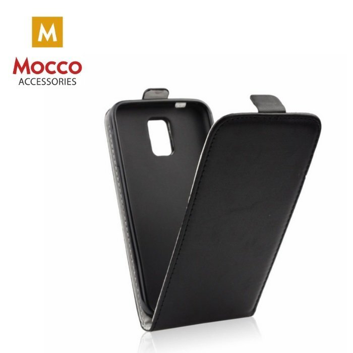 Mocco Kabura Rubber Case Vertical Opens Premium Eco Leather Case Huawei P9 Lite Mini Black цена и информация | Telefono dėklai | pigu.lt