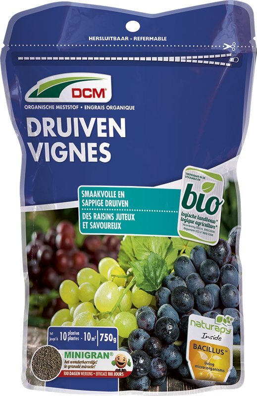 DCM Bio Vynuogių trąšos *NPK 6-3-5+Bacillus, 0.75 kg kaina ir informacija | Birios trąšos | pigu.lt