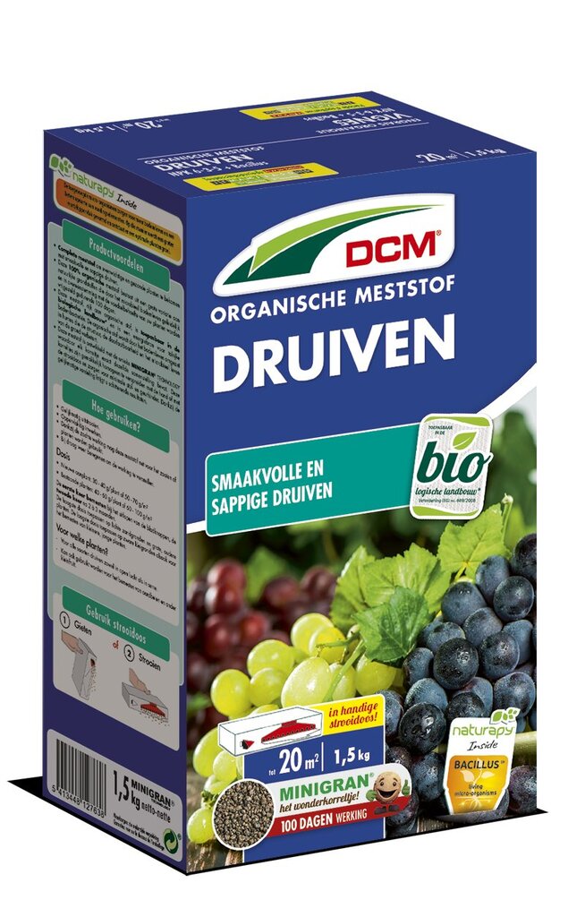 DCM Bio Vynuogių trąšos *NPK 6-3-5+Bacillus, 1.5 kg kaina ir informacija | Birios trąšos | pigu.lt