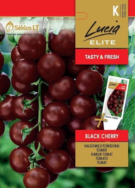 Valgomieji pomidorai BLACK CHERRY цена и информация | Daržovių, uogų sėklos | pigu.lt