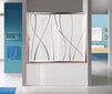 Vonios sienelė Sanplast TX D2-W/TX5b 150s, profilis baltas, dekoruotas stiklas W15 kaina ir informacija | Priedai vonioms, dušo kabinoms | pigu.lt