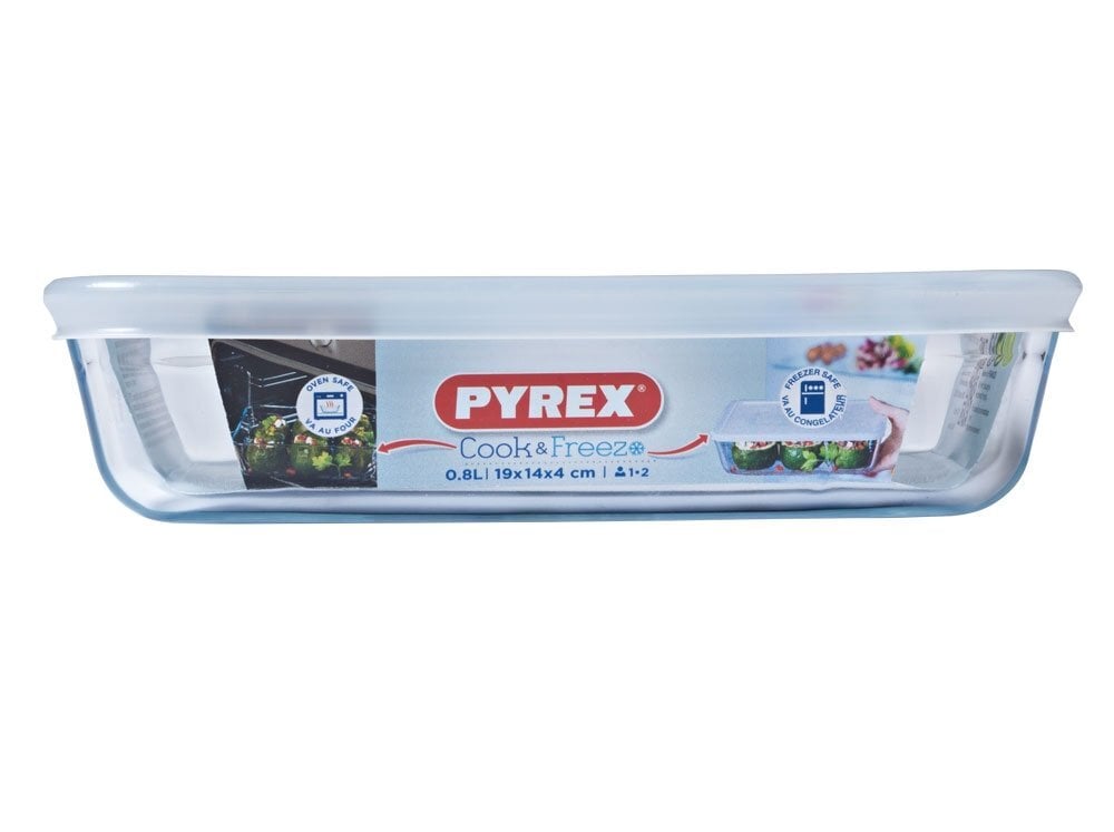 PYREX karščiui atsparus indas Cook & Freeze,19x14 cm, 0,8 l kaina ir informacija | Kepimo indai, popierius, formos | pigu.lt