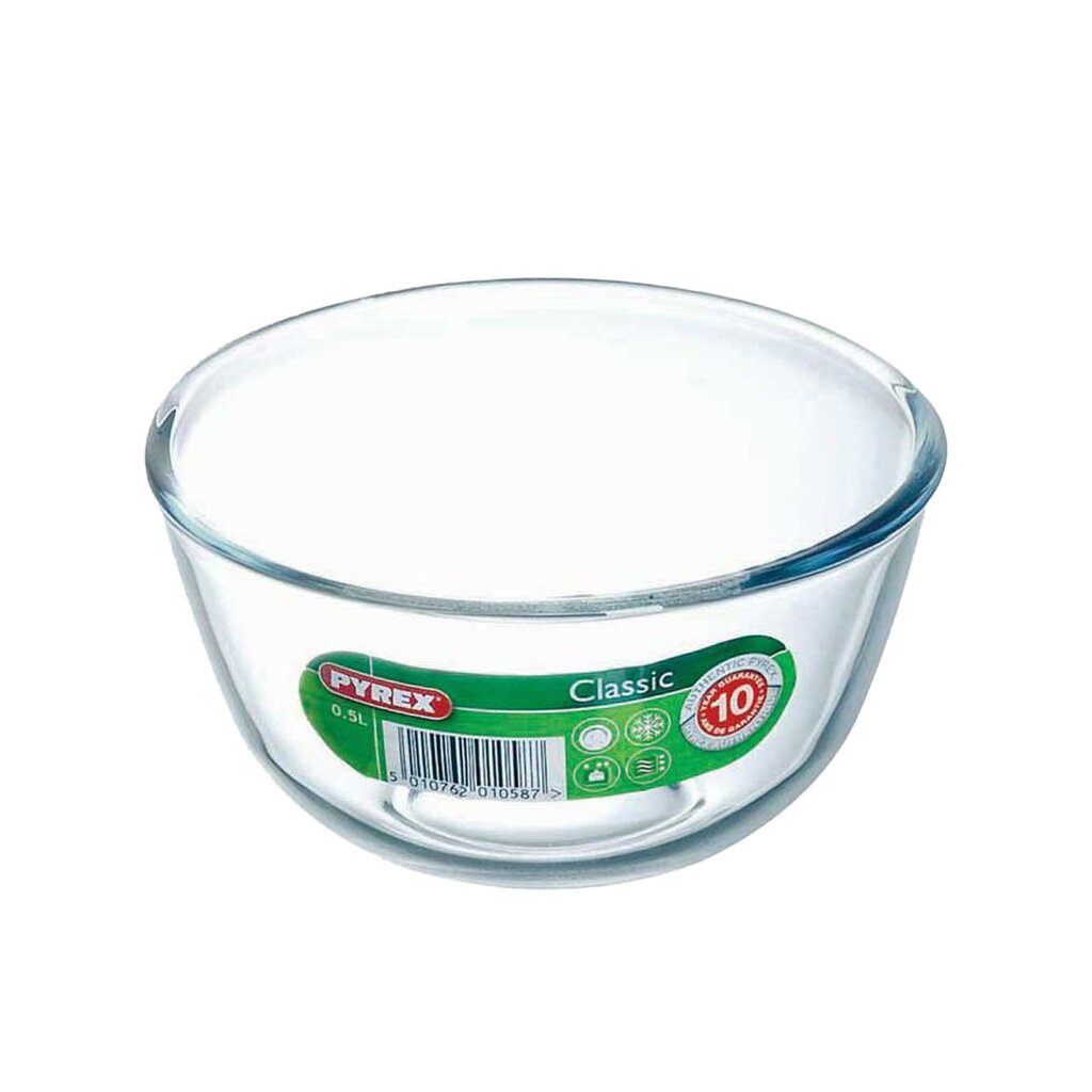 PYREX karščiui atspari salotinė Mixing, 0,5 L цена и информация | Indai, lėkštės, pietų servizai | pigu.lt