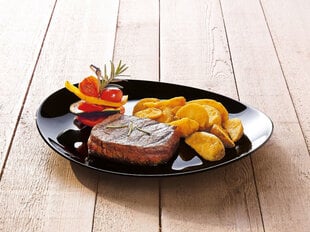 Тарелка Luminarc для стейка Steak Friends Time Black, 30x26 см цена и информация | Посуда, тарелки, обеденные сервизы | pigu.lt