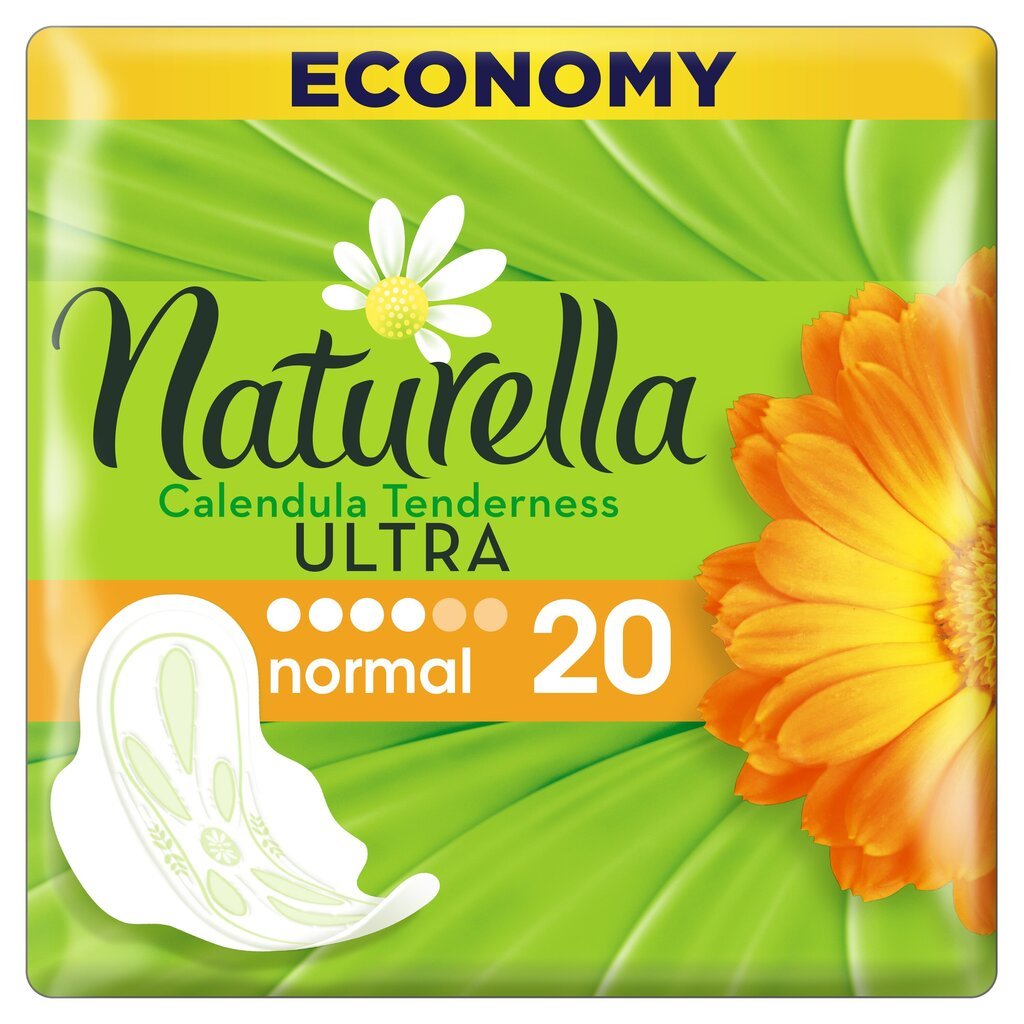 Higieniniai paketai Naturella Ultra Normal Calendula 20 vnt kaina ir informacija | Tamponai, higieniniai paketai, įklotai | pigu.lt