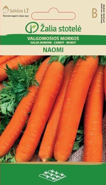 Valgomosios morkos Naomi цена и информация | Daržovių, uogų sėklos | pigu.lt