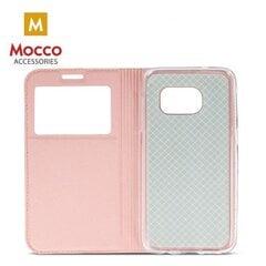 Mocco Smart Look Case Чехол Книжка с окошком для телефона Apple iPhone X Розовый цена и информация | Чехлы для телефонов | pigu.lt