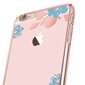 X-Fitted Plastic Case With Swarovski Crystals for Apple iPhone 6 / 6S Pink / Blue Flower kaina ir informacija | Telefono dėklai | pigu.lt