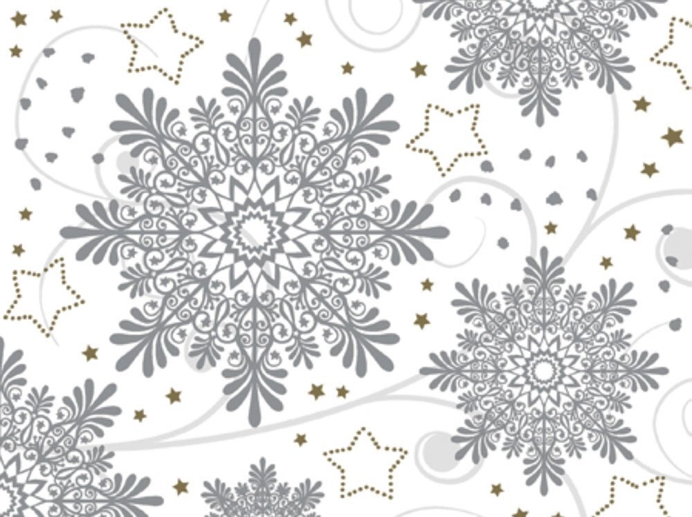 Servetėlės "Snowflakes" 33x33 cm, 20 vnt. цена и информация | Vienkartiniai indai šventėms | pigu.lt