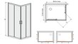 Kampinė dušo kabina Sanplast TX KN/TX5b 80x90s, profilis pergamon, dekoruotas stiklas grey цена и информация | Dušo kabinos | pigu.lt