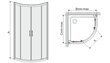 Kampinė dušo kabina Sanplast TX KP4/TX5b 80s, profilis matinis sidabrinis, dekoruotas stiklas W15 цена и информация | Dušo kabinos | pigu.lt