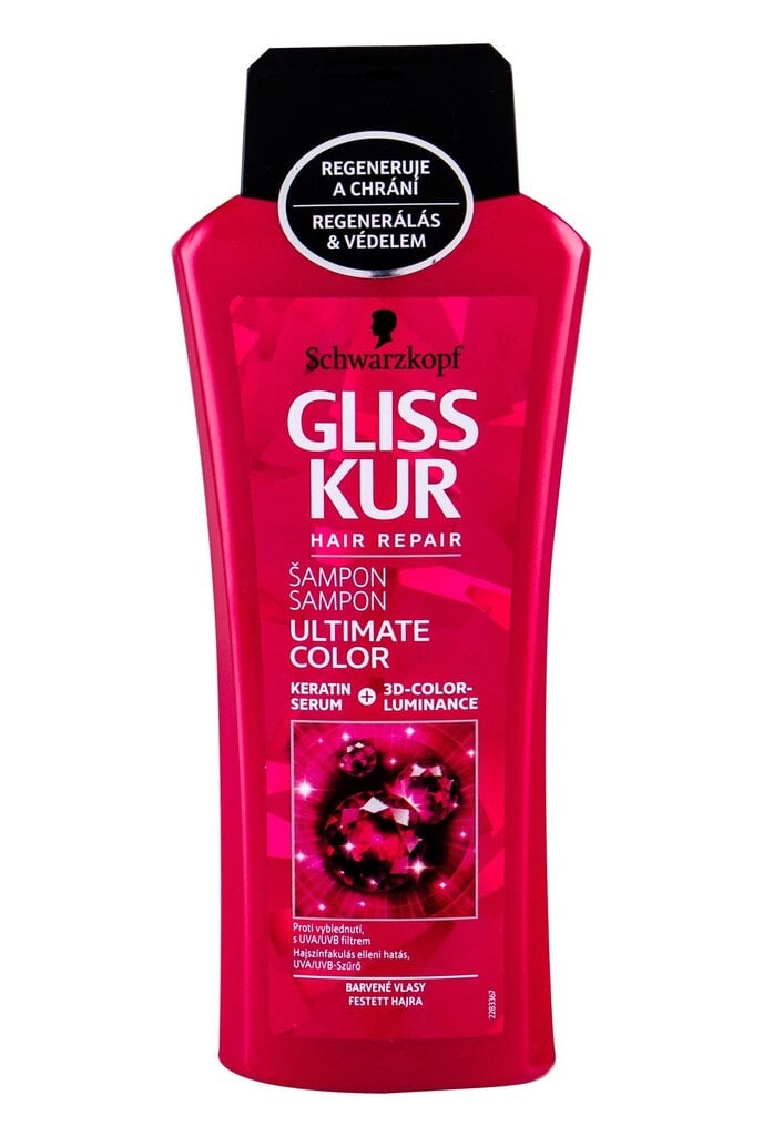 Šampūnas dažytiems plaukams Schwarzkopf Gliss Kur Ultimate Color 400 ml kaina ir informacija | Šampūnai | pigu.lt