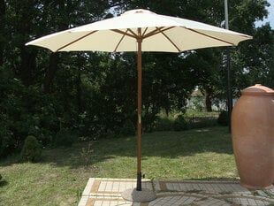Cолнцезащитный зонт Patio Poly 3 м, белый   цена и информация | Зонты, маркизы, стойки | pigu.lt