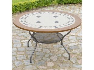 Стол Patio Como 125 cm, коричневый/серый цена и информация | Садовые столы, столики | pigu.lt