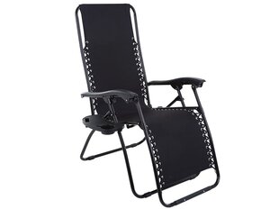 Šoninis staliukas kėdei Patio Relax, juoda kaina ir informacija | Kiti priedai baldams | pigu.lt