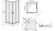 Kampinė dušo kabina Sanplast TX KN/TX4b 80s, profilis blizgantis sidabrinis, dekoruotas stiklas grey, su padėklu kaina ir informacija | Dušo kabinos | pigu.lt