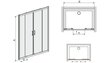 Dušo durys į nišą Sanplast TX D4/TX5b 130s, profilis manhatan, dekoruotas stiklas grey цена и информация | Dušo durys ir sienelės | pigu.lt