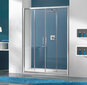 Dušo durys į nišą Sanplast TX D4/TX5b 130s, profilis blizgantis sidabrinis, dekoruotas stiklas cora kaina ir informacija | Dušo durys ir sienelės | pigu.lt