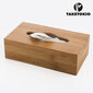 Bambukinė servetėlių dėžutė pagaminta iš bambuko, praktiška dėžutė, servetėlių dėžutės matmenys 24,5x13x10,5 cm kaina ir informacija | Vonios kambario aksesuarai | pigu.lt