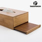 Bambukinė servetėlių dėžutė pagaminta iš bambuko, praktiška dėžutė, servetėlių dėžutės matmenys 24,5x13x10,5 cm kaina ir informacija | Vonios kambario aksesuarai | pigu.lt