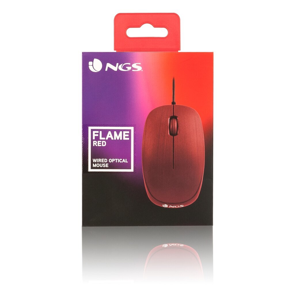 NGS Flame, raudona цена и информация | Pelės | pigu.lt