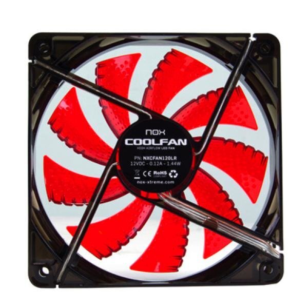 Kvadratinis ventiliatorius NOX NXCFAN120LR Cool Fan Ø 12 cm kaina ir informacija | Kompiuterių ventiliatoriai | pigu.lt