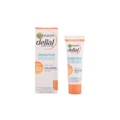 Kremas veidui nuo saulės Garnier Delial Sensitive SPF50+, 50 ml kaina ir informacija | Kremai nuo saulės | pigu.lt