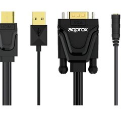 HDMI - VGA adapteris approx! APPC22 kaina ir informacija | Approx! Buitinė technika ir elektronika | pigu.lt