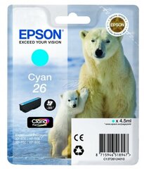 Картридж струйный Epson C13T26124010, голубой цена и информация | Картриджи для струйных принтеров | pigu.lt