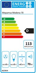 Традиционная вытяжка Mepamsa MODENA 280W 400 m3/h (60 cm) цена и информация | Вытяжки на кухню | pigu.lt