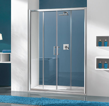 Dušo durys į nišą Sanplast TX D4/TX5b 160s, profilis blizgantis sidabrinis, dekoruotas stiklas W15 цена и информация | Dušo durys ir sienelės | pigu.lt