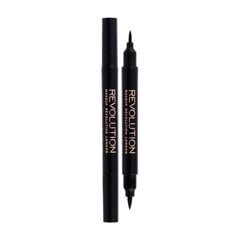 Dvipusis akių kontūras Makeup Revolution London Awesome Double Flick Liquid Eyeliner 1 g kaina ir informacija | Akių šešėliai, pieštukai, blakstienų tušai, serumai | pigu.lt