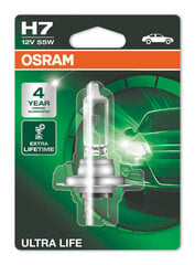Automobilinės lemputės Osram Ultra Life H7, PX26D, 1 vnt. blisteris kaina ir informacija | Automobilių lemputės | pigu.lt
