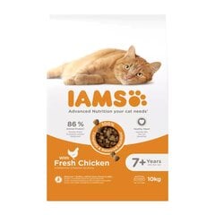 Iams Cat Senior su vištiena, 10 kg kaina ir informacija | Sausas maistas katėms | pigu.lt