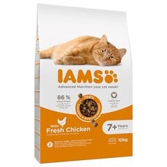 Iams Cat Senior su vištiena, 10 kg kaina ir informacija | Sausas maistas katėms | pigu.lt