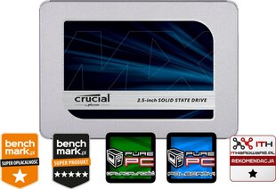 Crucial MX500 500GB SATA3 (CT500MX500SSD1) цена и информация | Внутренние жёсткие диски (HDD, SSD, Hybrid) | pigu.lt