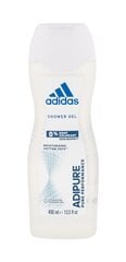 Drėkinanti dušo želė Adidas Adipure moterims, 400 ml kaina ir informacija | Dušo želė, aliejai | pigu.lt