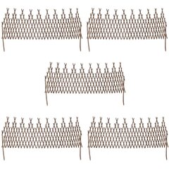 Išskleidžiama karklinių vytelių tvora, 170 x 55 cm, 5 vnt. kaina ir informacija | vidaXL Tvoros, vartų automatika | pigu.lt