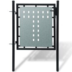 Одинарные ворота, черные, 100x125 см цена и информация | Заборы и принадлежности к ним | pigu.lt
