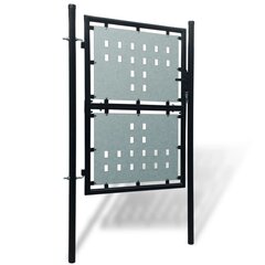 Одностворчатые ворота, черные, 100x250 см цена и информация | Заборы и принадлежности к ним | pigu.lt