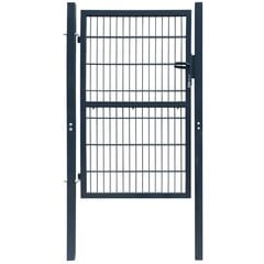 2D Ворота (одинарные), антрацитово-серые, 106x170 см цена и информация | Заборы и принадлежности к ним | pigu.lt