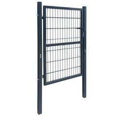 2D Ворота (одинарные), антрацитово-серые, 106x190 см цена и информация | Заборы и принадлежности к ним | pigu.lt