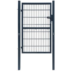 2D Ворота (одинарные), антрацитово-серые, 106x230 см цена и информация | Заборы и принадлежности к ним | pigu.lt