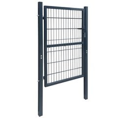 2D Ворота (одинарные), антрацитово-серые, 106x230 см цена и информация | Заборы и принадлежности к ним | pigu.lt